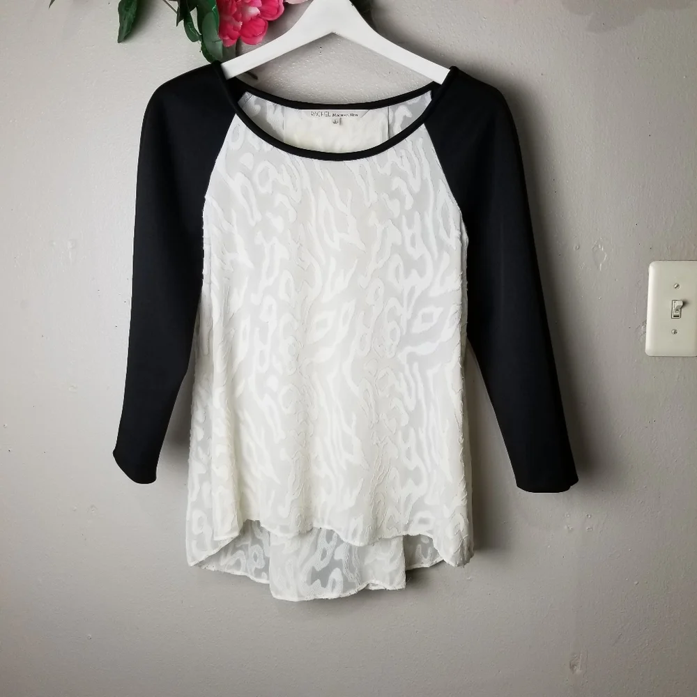 Rachel Rachel Roy mixed media 3/4 sleeves …